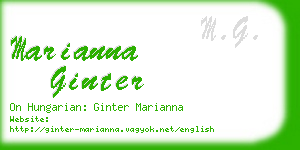 marianna ginter business card